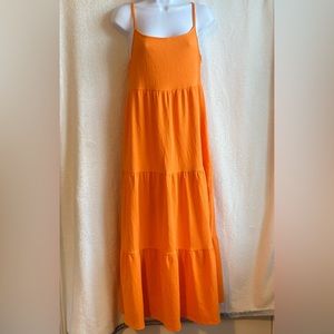 Fire Orange Maxi Tent Dress